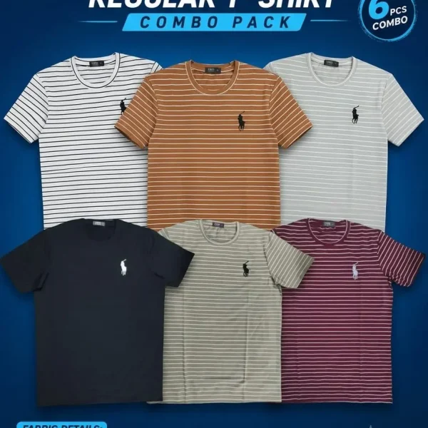 Regular T-Shirt 6pcs Combo Pack